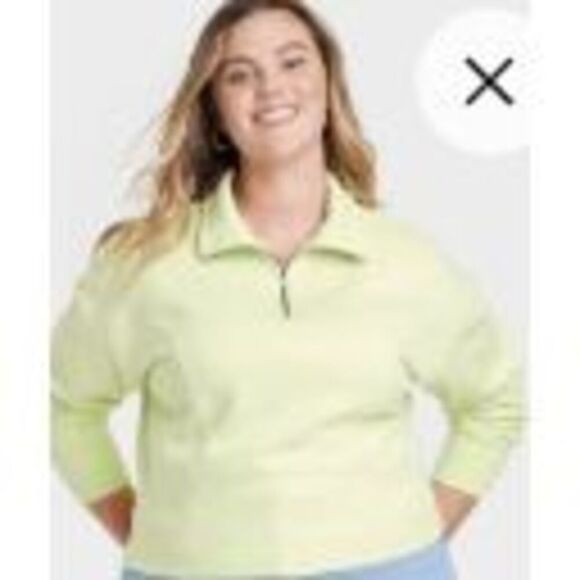 Universal Thread NWT size 4X Bright Yellow 1/4 zip sweatshirt - Picture 3 of 6